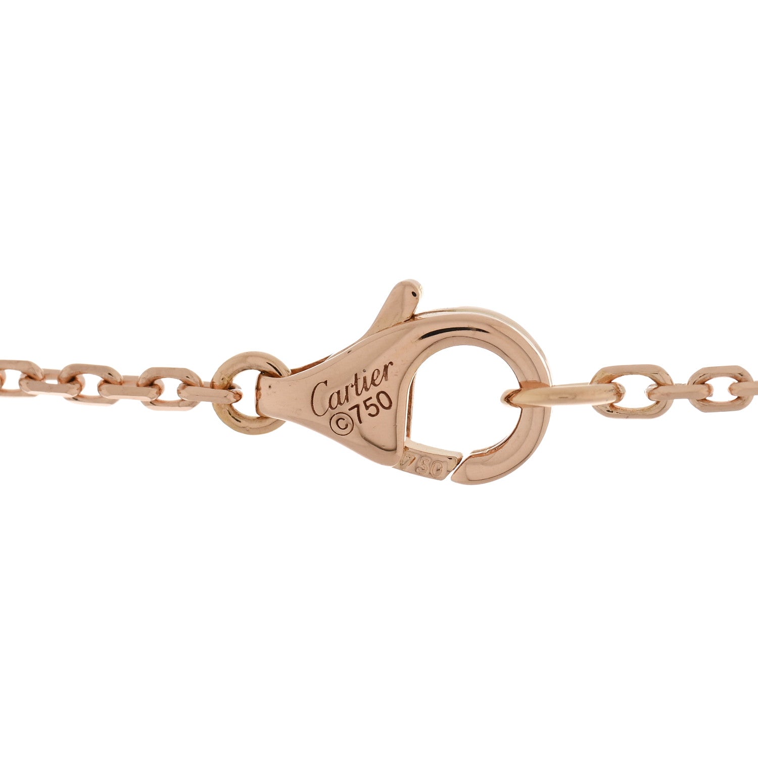 Cartier 18K Pink White Yellow Gold Diamond Trinity Pendant Necklace 4 of 4