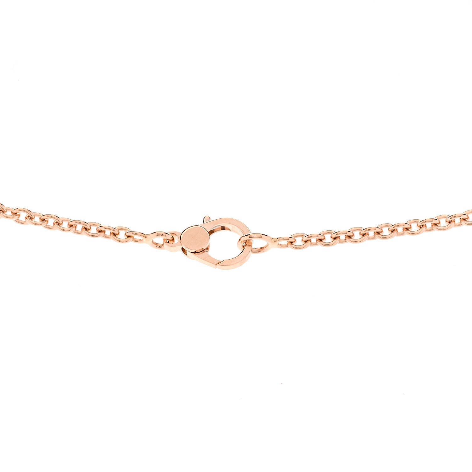 Hermes 18K Rose Gold Diamond Finesse Lariat Necklace 4 of 6