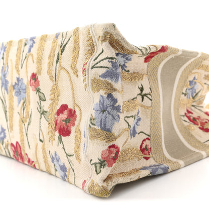 Christian Dior Canvas Embroidered Medium Hibiscus Book Tote Beige Multicolor 10 of 10