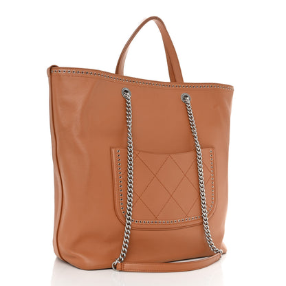 Chanel Calfskin Large Coco Eyelets Shopping Tote Camel 3 of 11