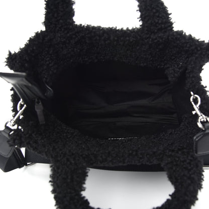 Marc Jacobs Polyester Cotton Medium The Teddy Traveler Tote Bag Black 5 of 9