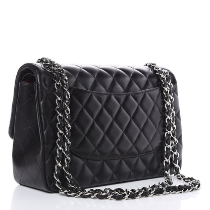 Chanel Lambskin Quilted Jumbo Double Flap Black 3 of 10