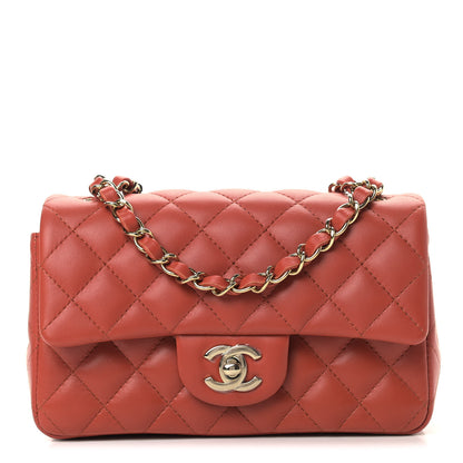 Chanel Lambskin Quilted Mini Rectangular Flap Brown 1 of 9