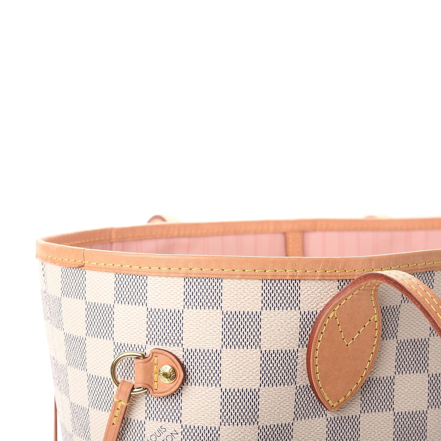 Damier Azur Neo Neverfull MM Rose Ballerine