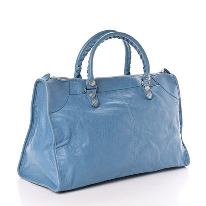 Balenciaga Agneau Giant 12 Silver Hardware Work Bleu Indigo 3 of 9