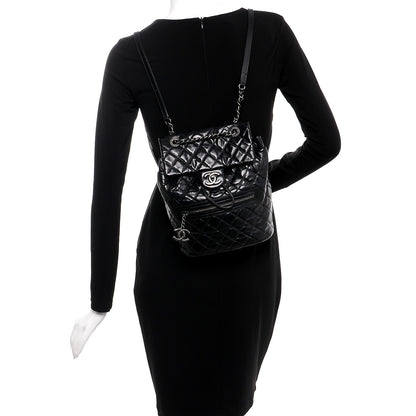 Chanel Glazed Calfskin Quilted Small Salzburg Mountain Backpack Black 2 of 8