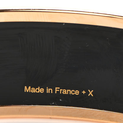 Hermes Enamel Printed Wide Cavald'Or Bracelet 70 Romantique 4 of 6