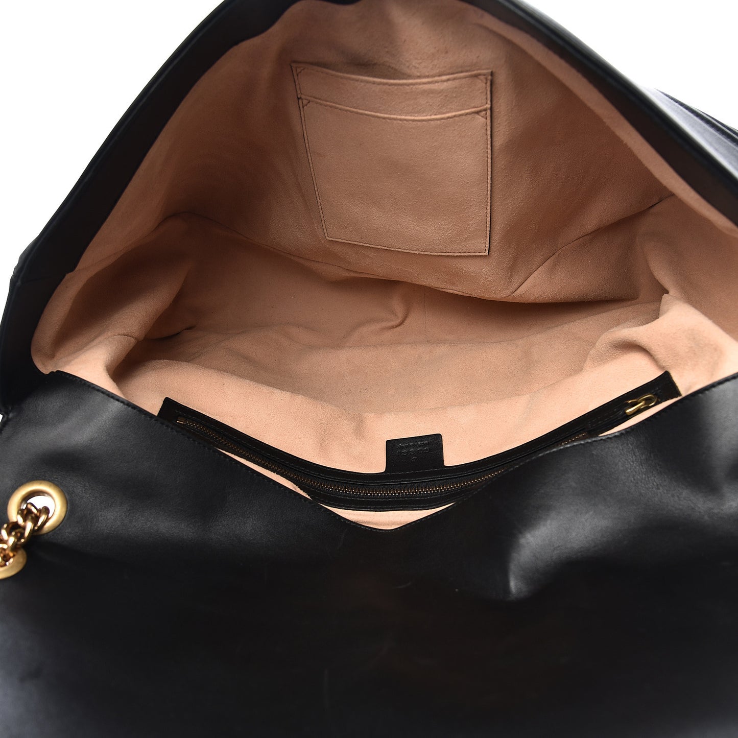 Calfskin Matelasse Maxi GG Marmont Top Handle Shoulder Bag Black