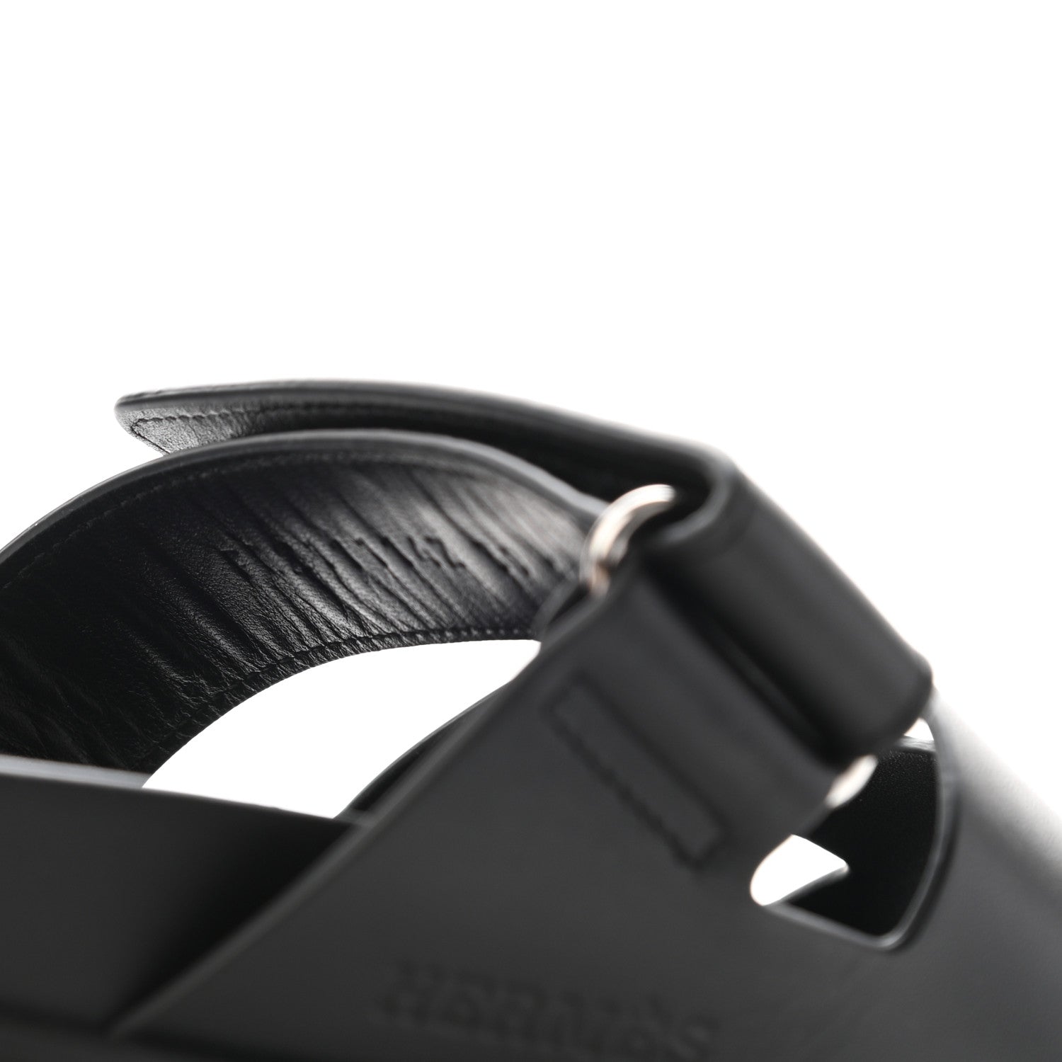 Hermes Calfskin Womens Chypre Sandals 39 Black 14 of 15