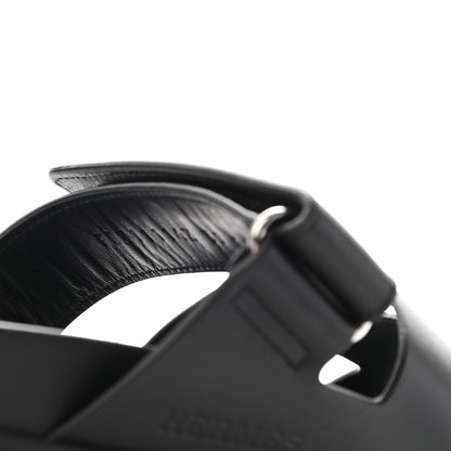 Hermes Calfskin Womens Chypre Sandals 39 Black 14 of 15