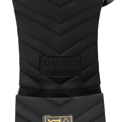 Gucci Rubber Gucci Logo Womens Platform 20/60mm Slide Sandals 36 Black 6 of 7