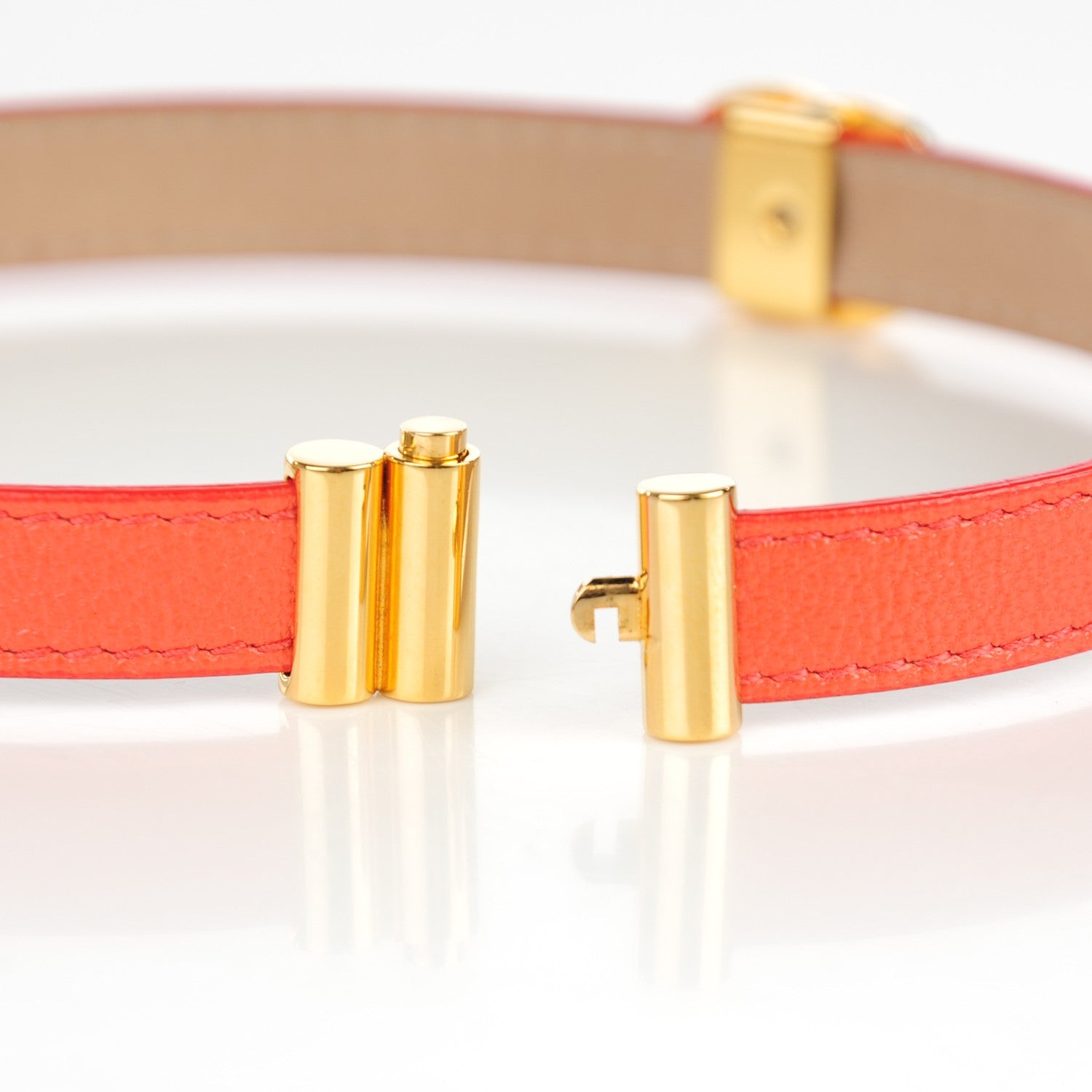 Bulgari Goatskin Double Coiled Bracelet M Reef Coral 4 of 7