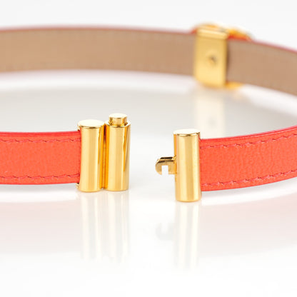 Bulgari Goatskin Double Coiled Bracelet M Reef Coral 4 of 7
