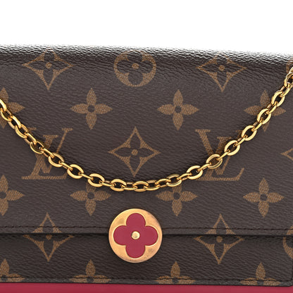 Louis Vuitton Monogram Flore Chain Wallet Fuchsia 7 of 10