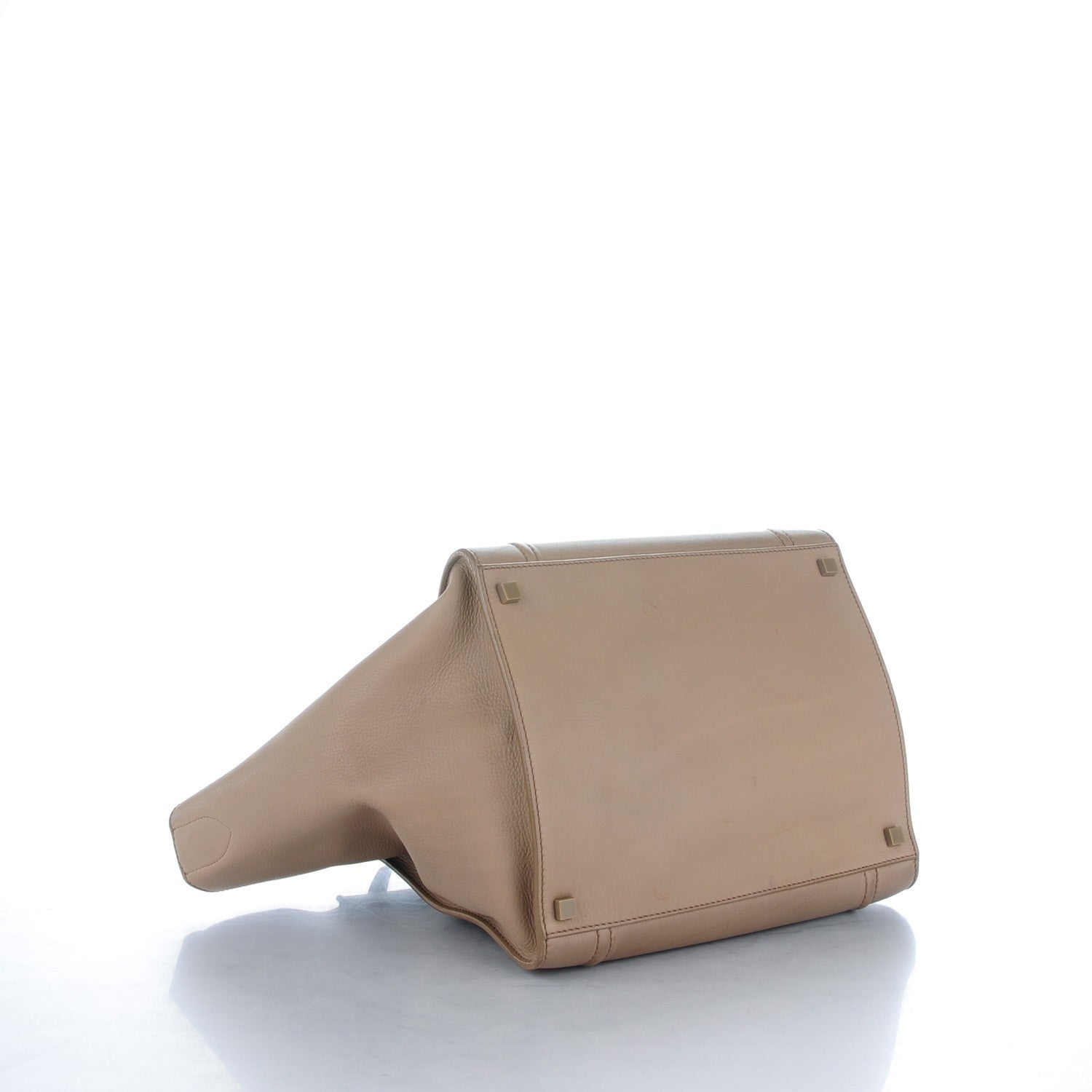 Celine Supple Calfskin Medium Phantom Luggage Beige 4 of 10