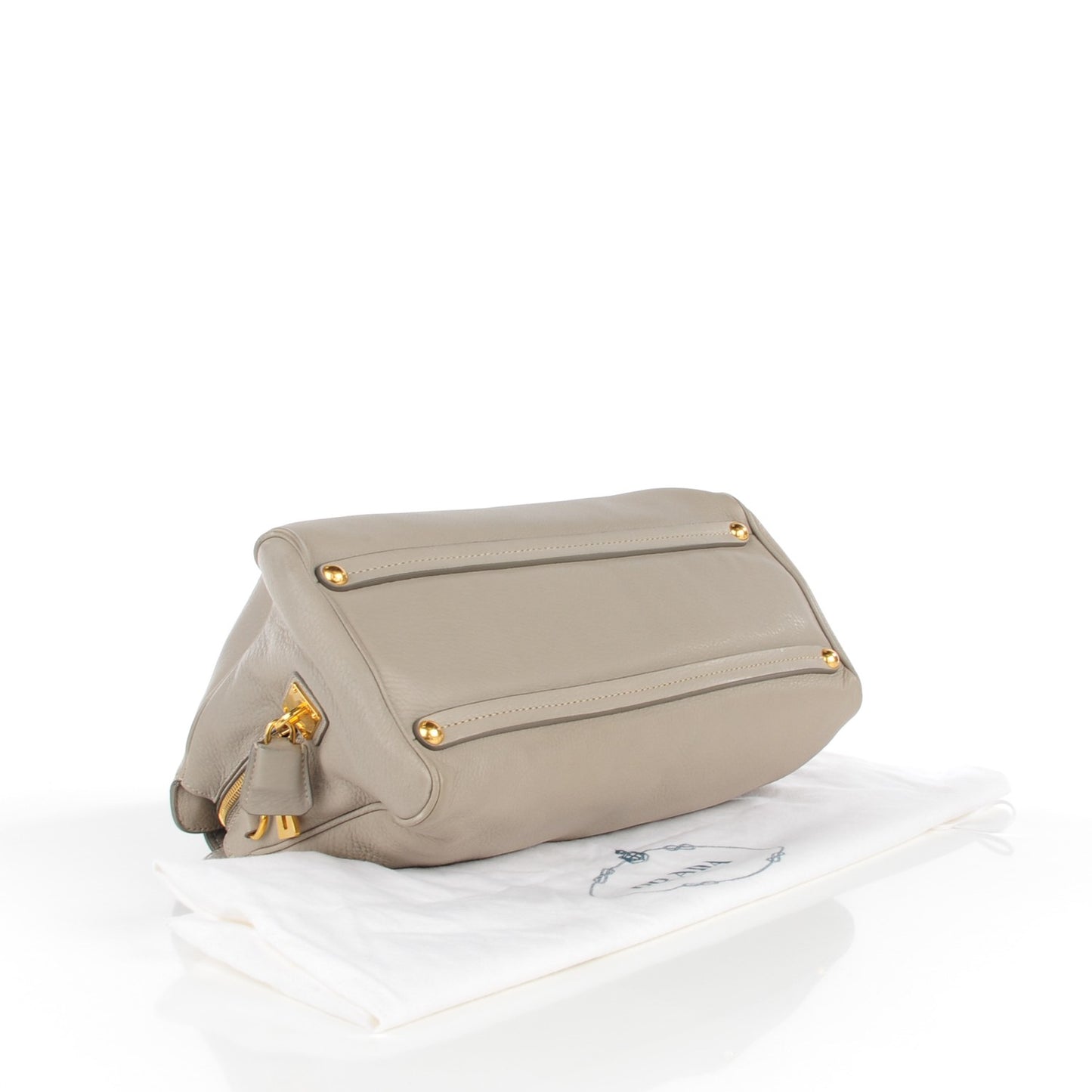Cervo Deerskin Top Handle Tote Pomice