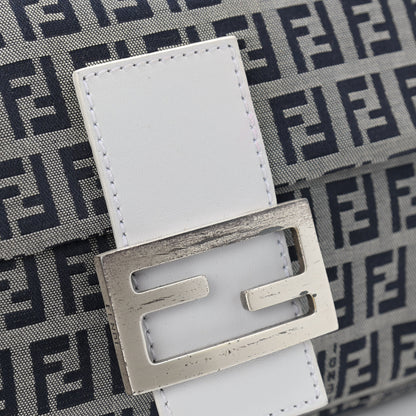 Fendi Zucchino Baguette Navy White 9 of 13