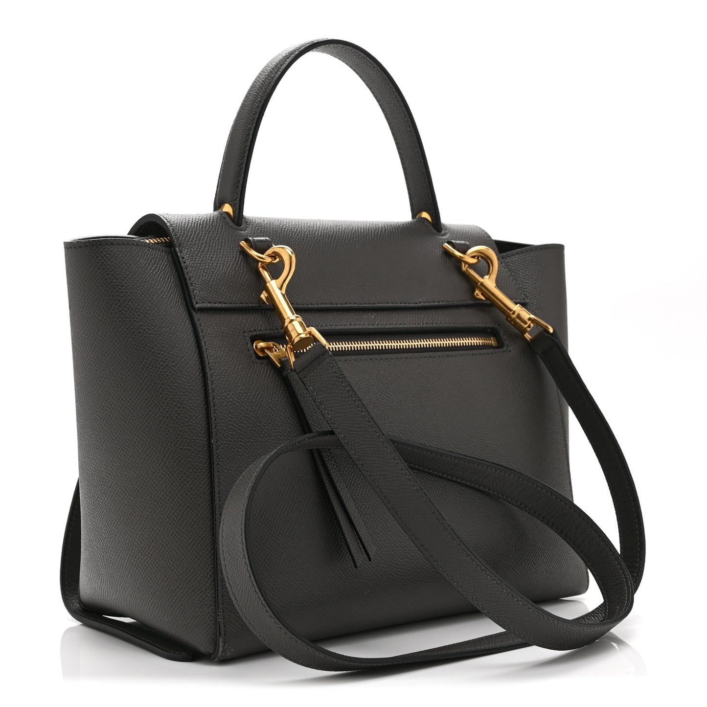 Baby Grained Calfskin Micro Belt Bag Grey