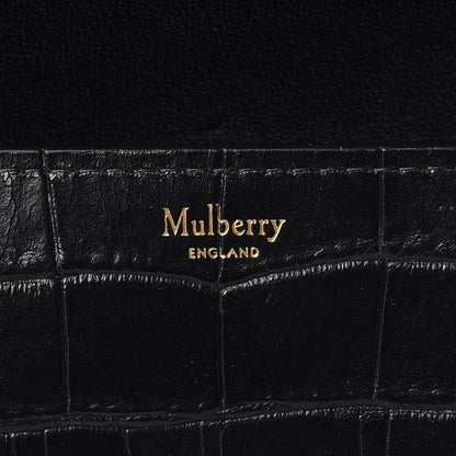 Mulberry Deep Calfskin Crocodile Embossed Small Darley Black 6 of 7