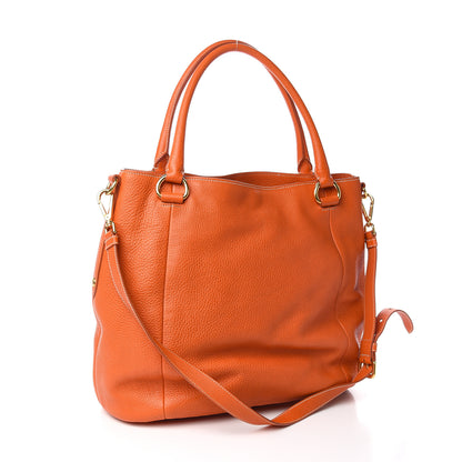 Prada Vitello Daino Tote Papaya 3 of 11