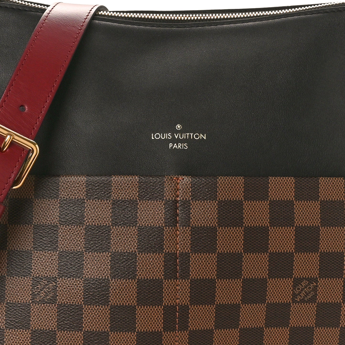 LOUIS VUITTON Damier Ebene Calfskin Maida Black