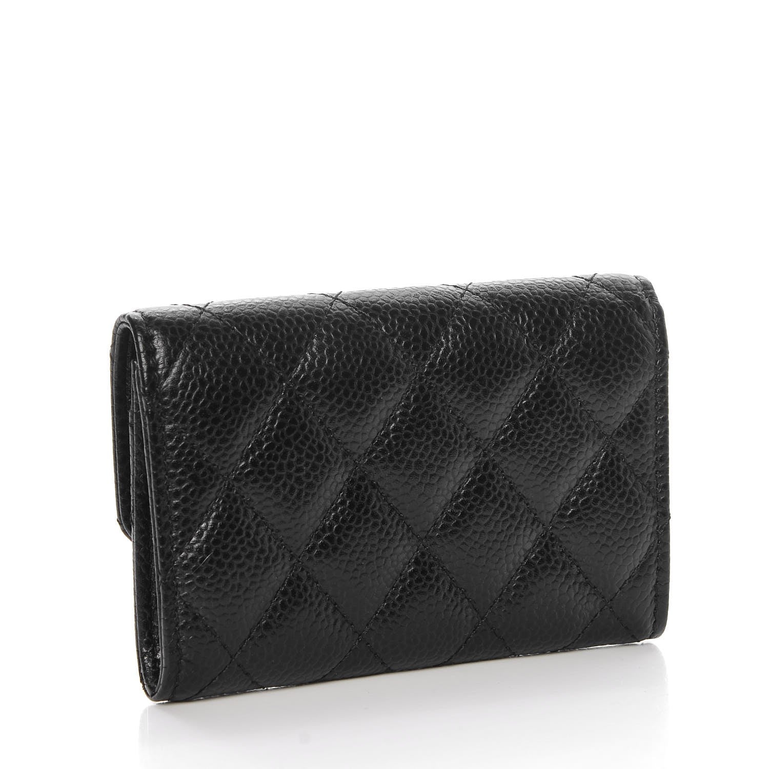Chanel Caviar Quilted Flap Card Holder Black 3 of 9