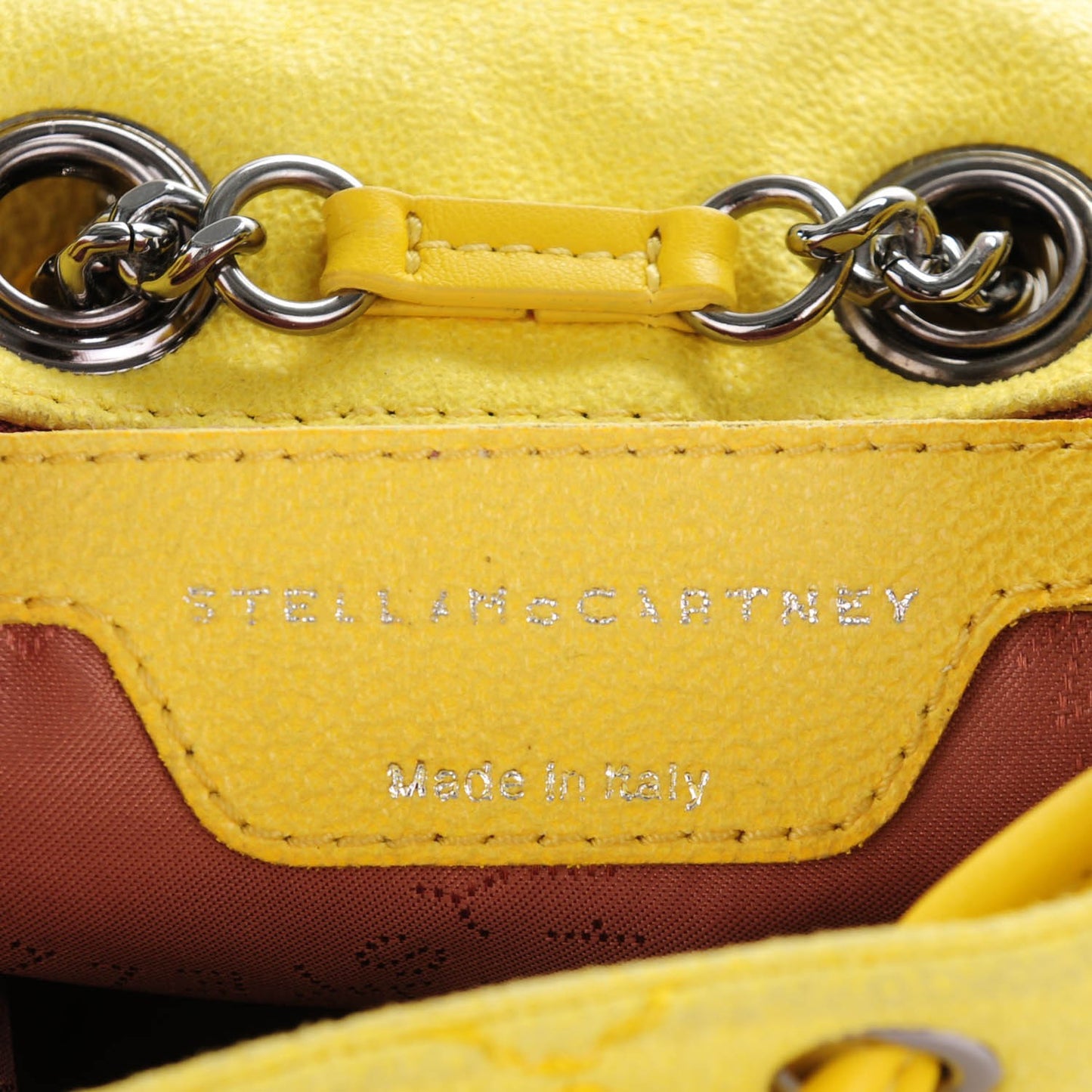 Shaggy Deer Quilted Mini Falabella Backpack Canary