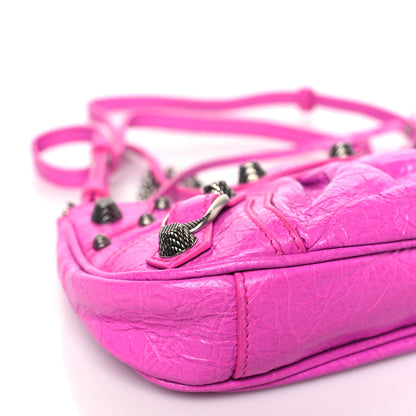 Balenciaga Agneau Arena Le Cagole Mini Purse With Chain Lipstick Pink 8 of 9