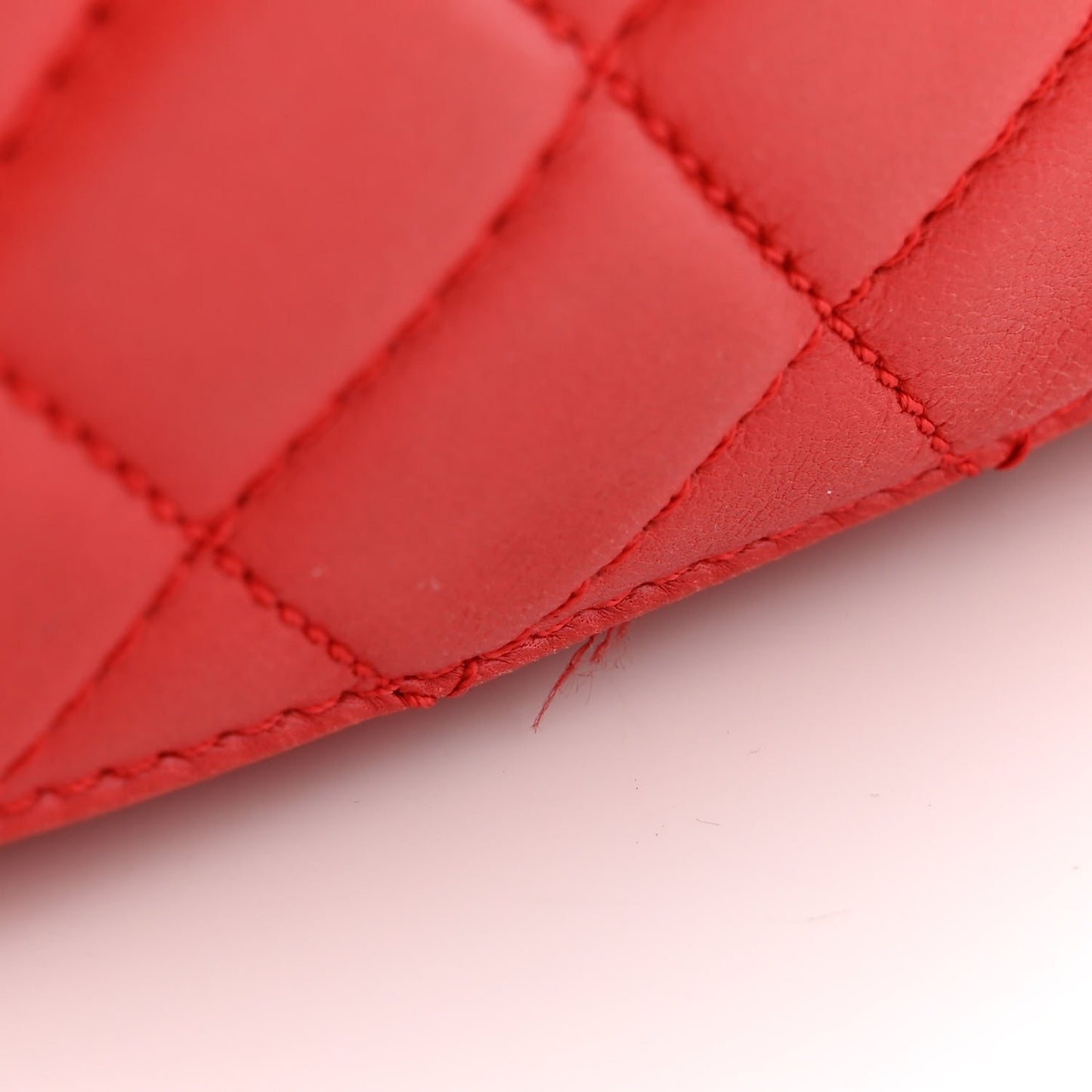 Lambskin Quilted Now and Forever Flap Red