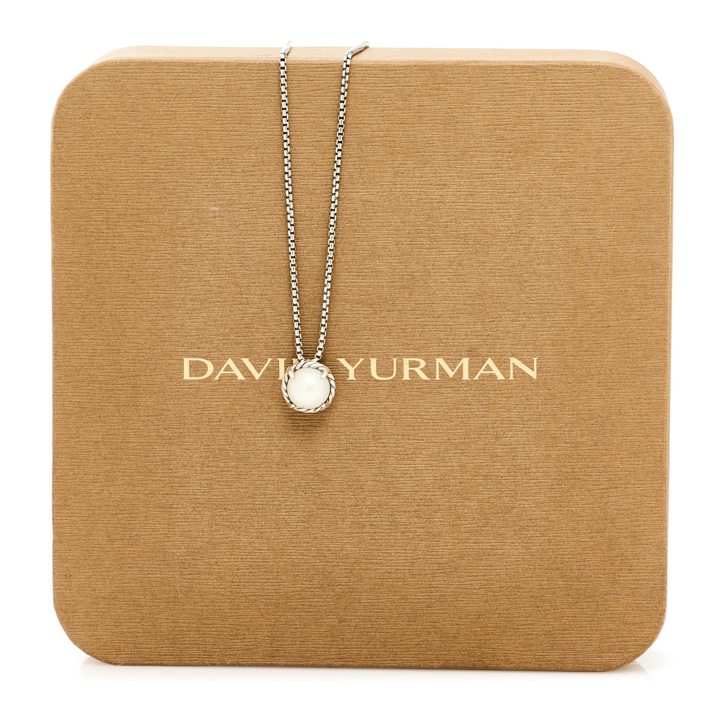 Sterling Silver Cultured Pearl 8mm Petite Chatelaine Pendant Necklace