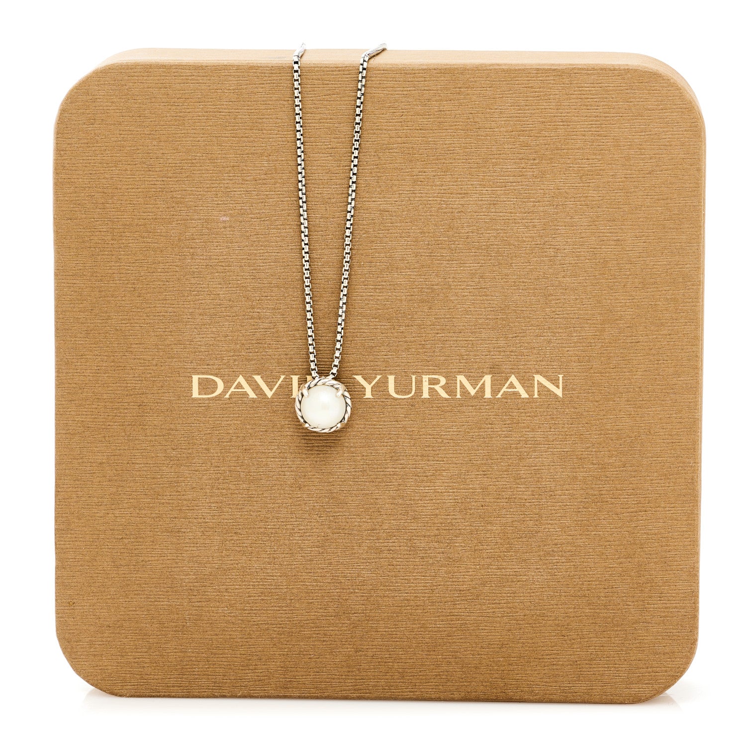 David Yurman Sterling Silver Cultured Pearl 8mm Petite Chatelaine Pendant Necklace 7 of 7