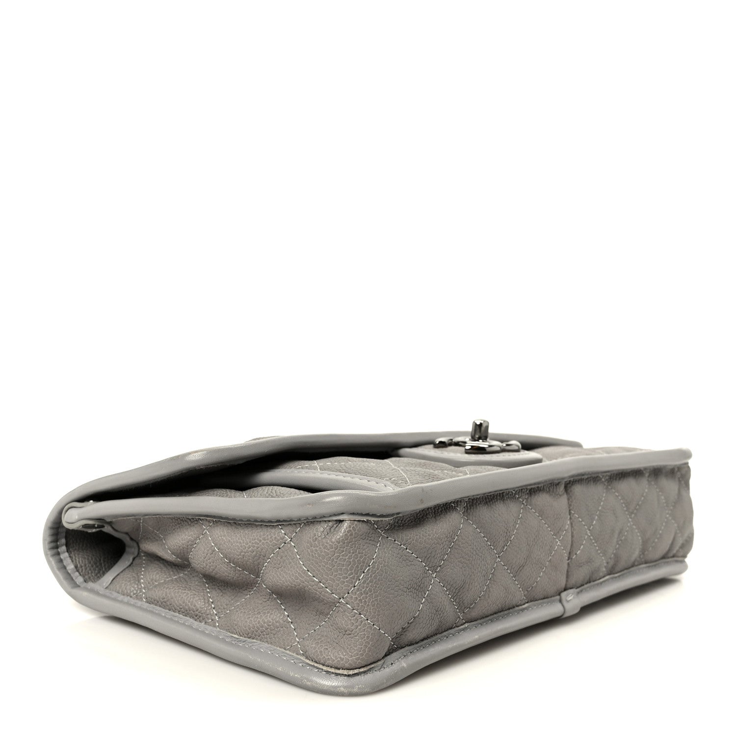 Chanel Caviar Quilted Medium French Riviera Flap Light Grey 4 of 11