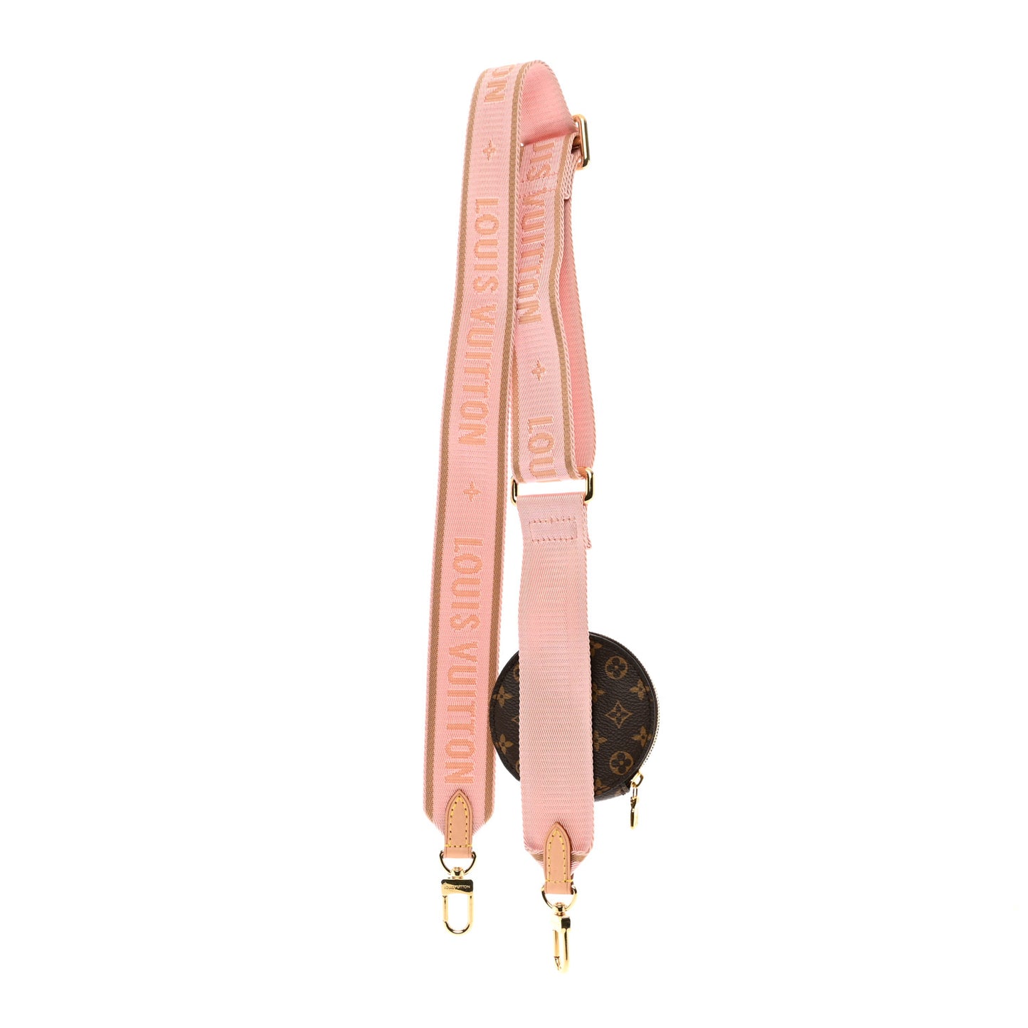Monogram Multi Pochette Accessories Bandouliere Shoulder Strap Rose Clair