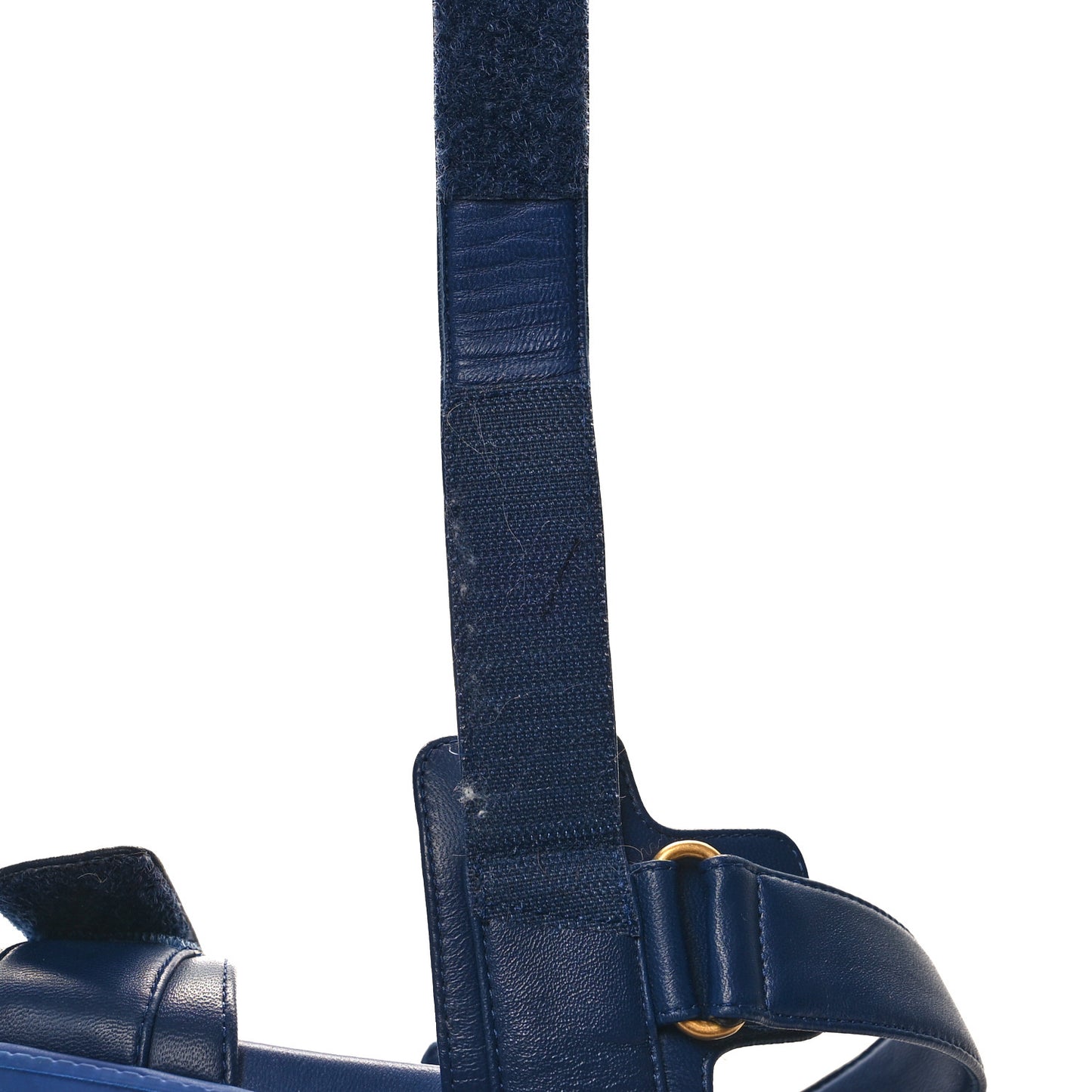Lambskin Dioract 10mm Sandals 35 Deep Blue