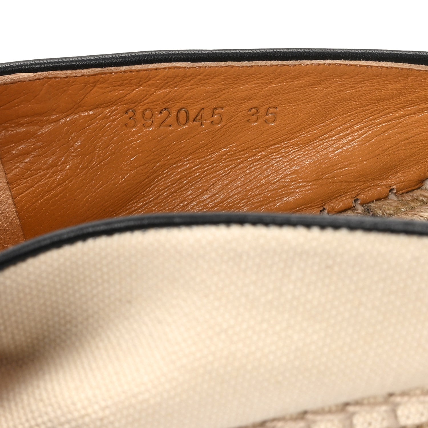 Gucci Nappa Canvas Espadrilles 35 Natural Black 9 of 11