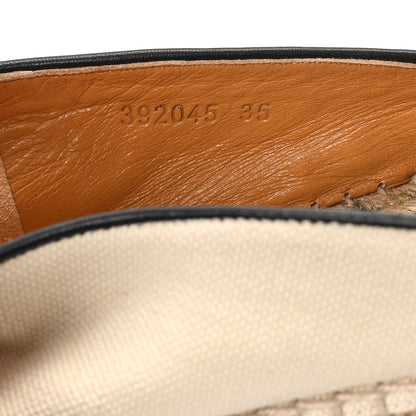 Gucci Nappa Canvas Espadrilles 35 Natural Black 9 of 11