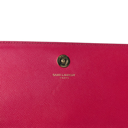 Saint Laurent Grain De Poudre Classic Monogram Cassandre Clutch Lipstick Fuchsia 7 of 10