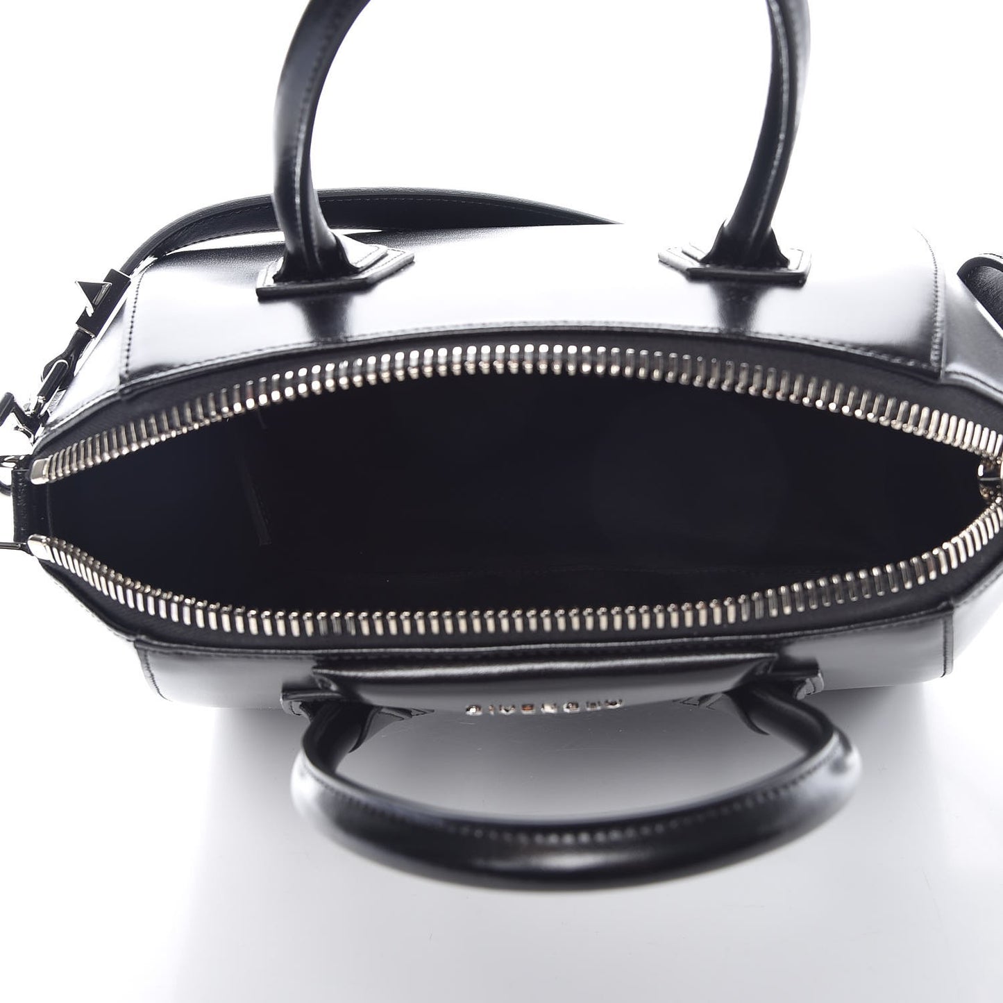 Shiny Lord Calfskin Small Antigona Black
