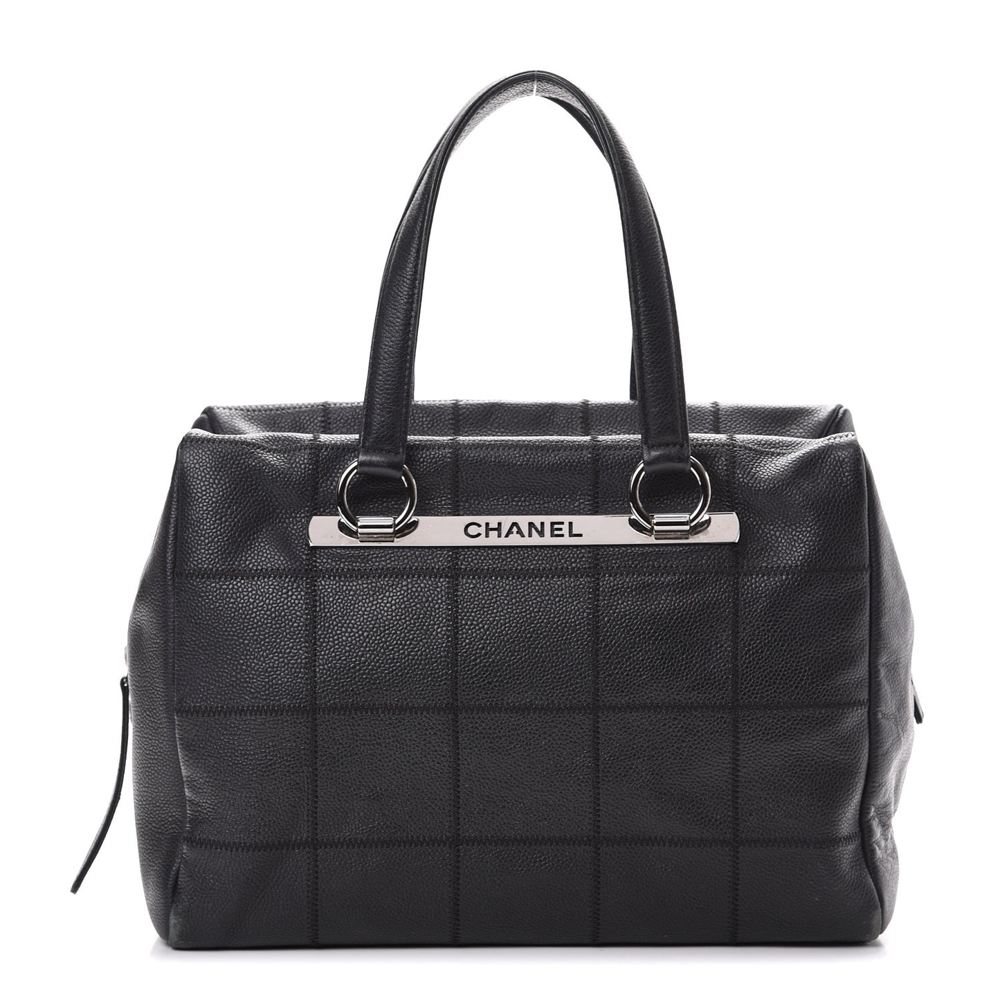 Caviar Square Stitched Bowler Black