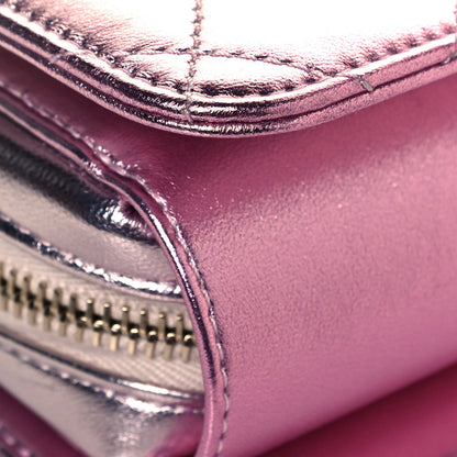 Chanel Metallic Lambskin Like A Wallet Flap Golden Pink 9 of 13