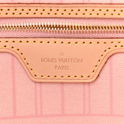 Louis Vuitton Damier Azur Neo Neverfull MM Rose Ballerine 8 of 11