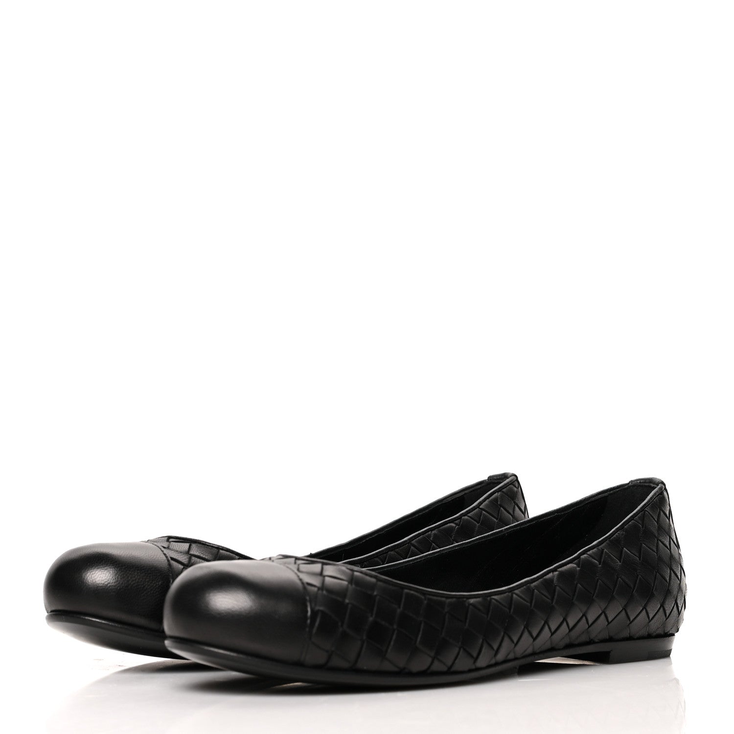 Bottega Veneta Nappa Intrecciato Flats 37.5 Black 3 of 7