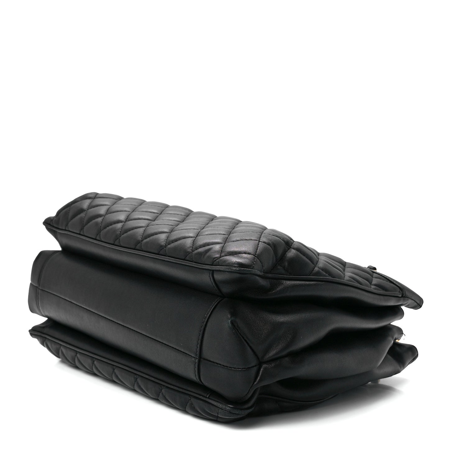 Lambskin Quilted Coco Vintage Tote Black