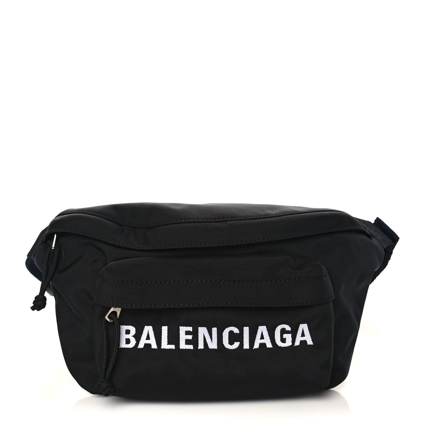 Recycled Sport Nylon Logo Embroidered Wheel Beltpack Black