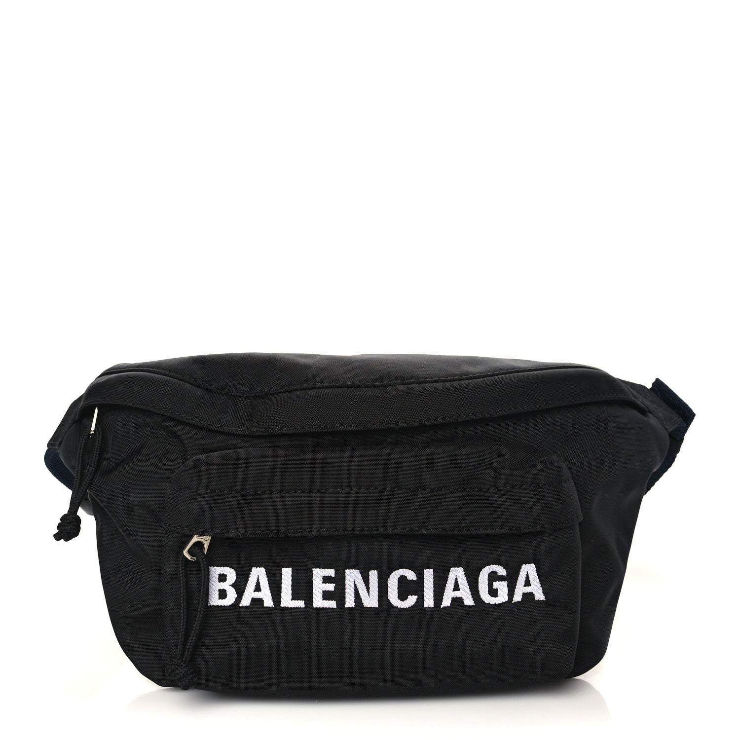 Balenciaga Recycled Sport Nylon Logo Embroidered Wheel Beltpack Black 1 of 7