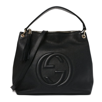Gucci Pebbled Calfskin Large Soho Hobo Black 1 of 10