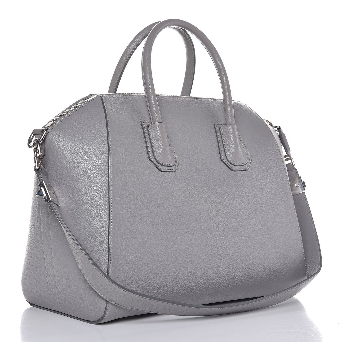Sugar Goatskin Medium Antigona Pearl Grey