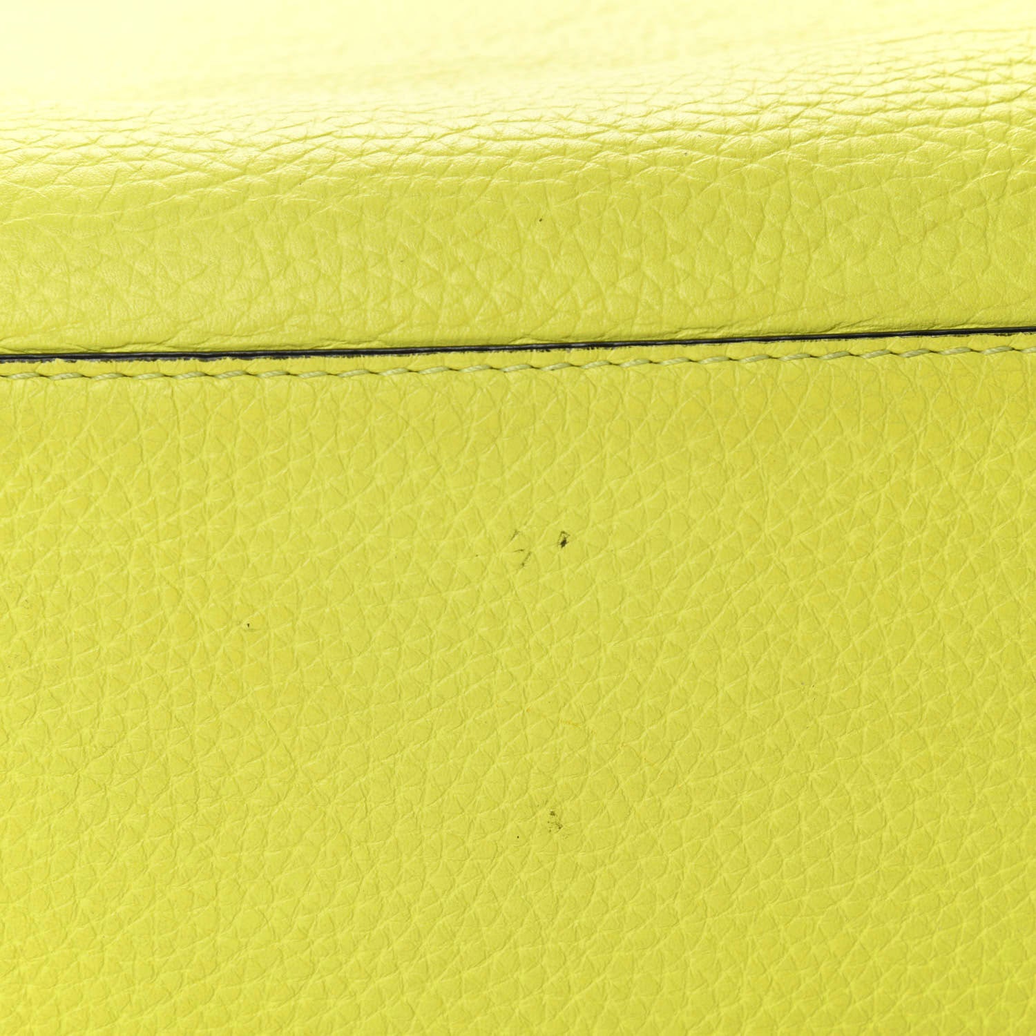 Burberry Grainy Calfskin Remington Tote Neon Yellow 10 of 14