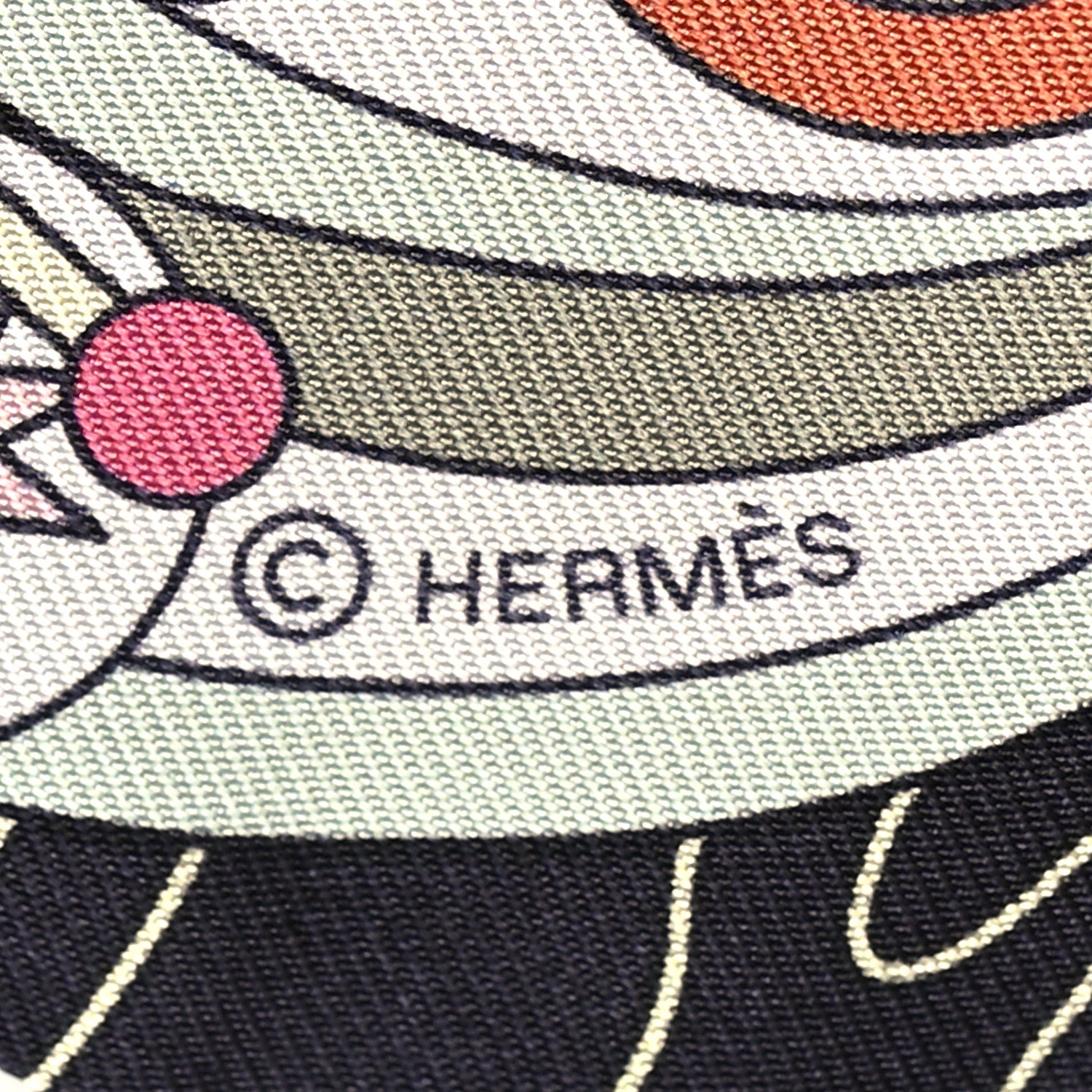 Hermes Silk Odyssey Twilly Black Bleu Ciel Rose 4 of 4