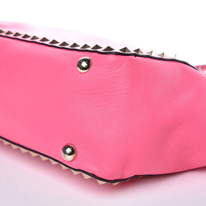 Valentino Garavani Vitello Small Rockstud Tote Fuxia Fluo 10 of 14